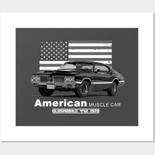 Oldsmobile 442 American Muscle Car 60s 70s Old is Gold Posters and Art